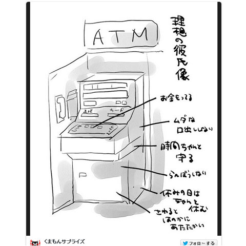 お金持ってる、あったかい…理想の彼氏「ATM」とは？