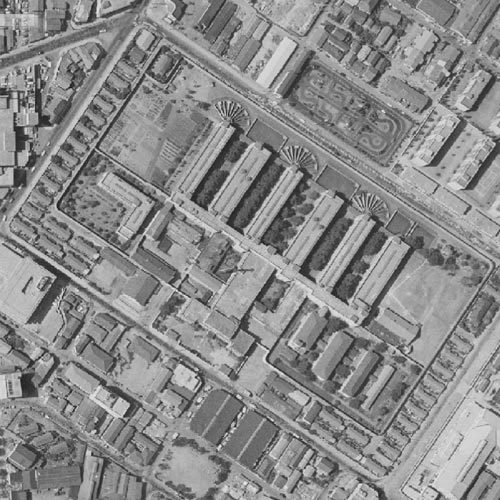 東京都庁やディズニーランドの場所は以前何があったのか昔の航空写真で