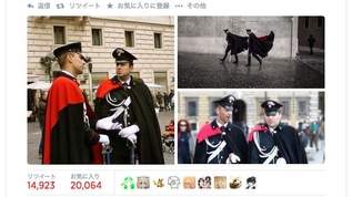 【画像】イタリアの国家憲兵「カラビニエリ」の制服がかっこよすぎると話題に