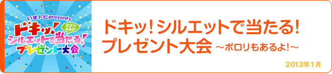 ドキッ！シルエットで当たる！プレゼント大会～ポロリもあるよ！～ 2013年1月