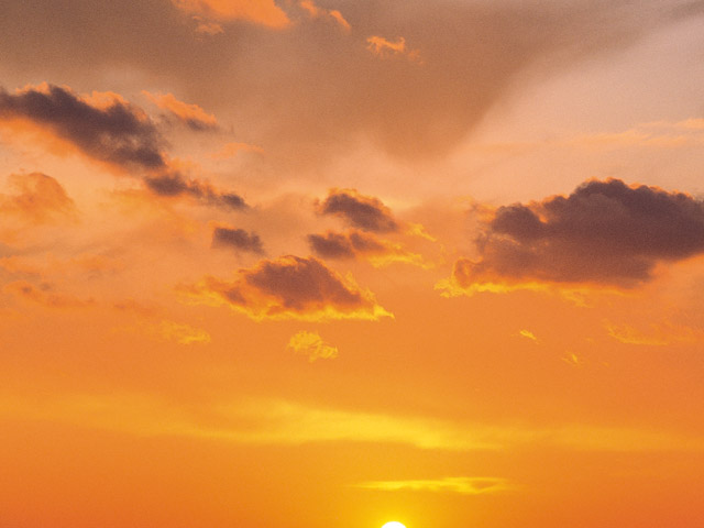 夕日