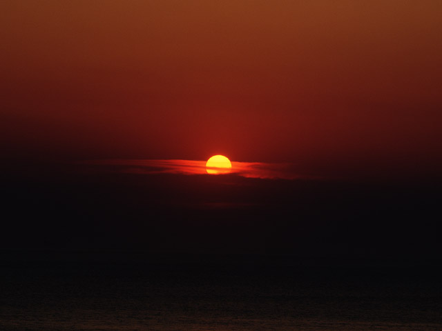 夕日